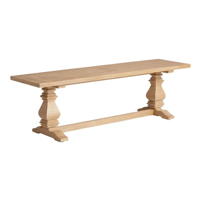 Avila Washed Natural Wood Dining Bench