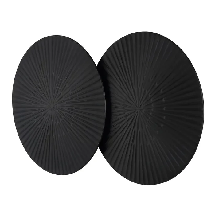 Azrael Black Metal Layered Textured Circle Wall Decor