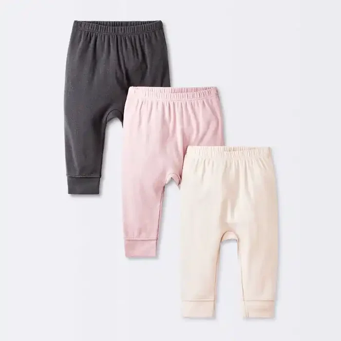 Baby Girls‘ 3pk Cotton Jogger Pants – Cloud Island™ Pink 3-6M