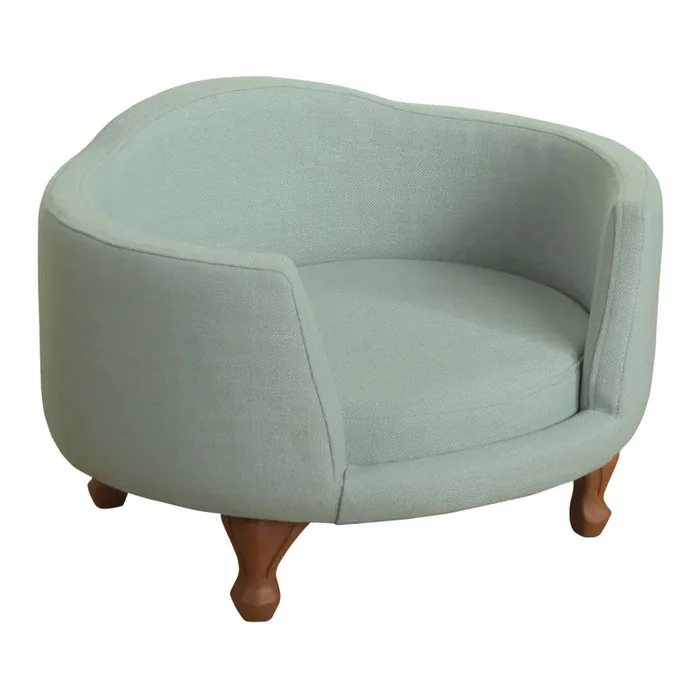 Bailey Teal Green Raised Upholstered Pet Bed