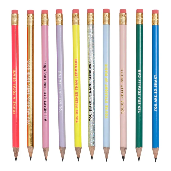 Ban.do Multicolor Write On Compliments Pencils 10 Pack