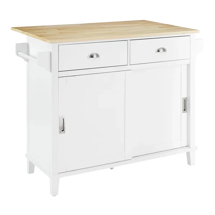 Bardsley Wood Drop Leaf Kitchen Island