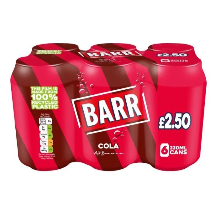 Barr Cola Cans 330ml 6 Pack PMP £2.50 – Case of 4
