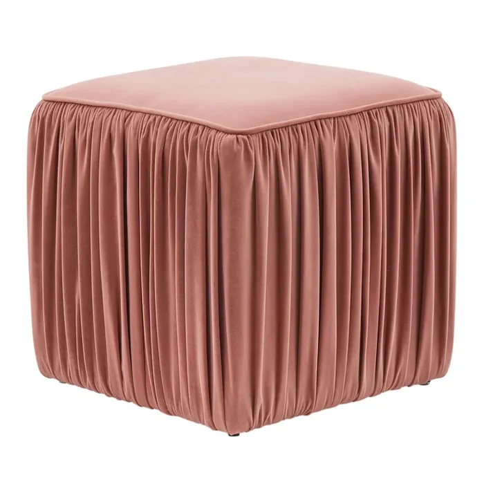 Beatrice Square Velvet Upholstered Ottoman