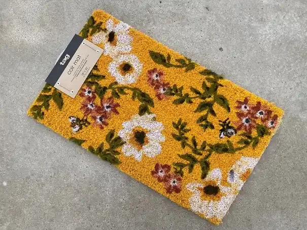 BEE FLORAL COIR MAT