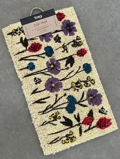 BEE FLOWERS COIR MAT