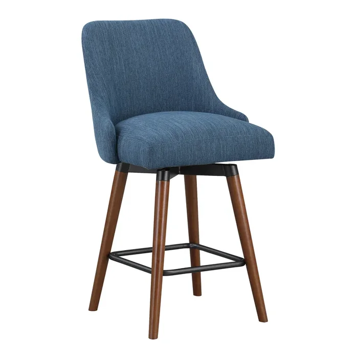 Bellenden Mid Century Upholstered Swivel Counter Stool