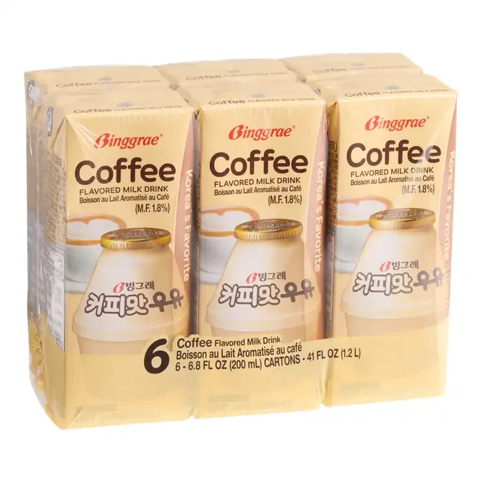 Binggrae Coffee Flavored Milk Drink 6 Pack