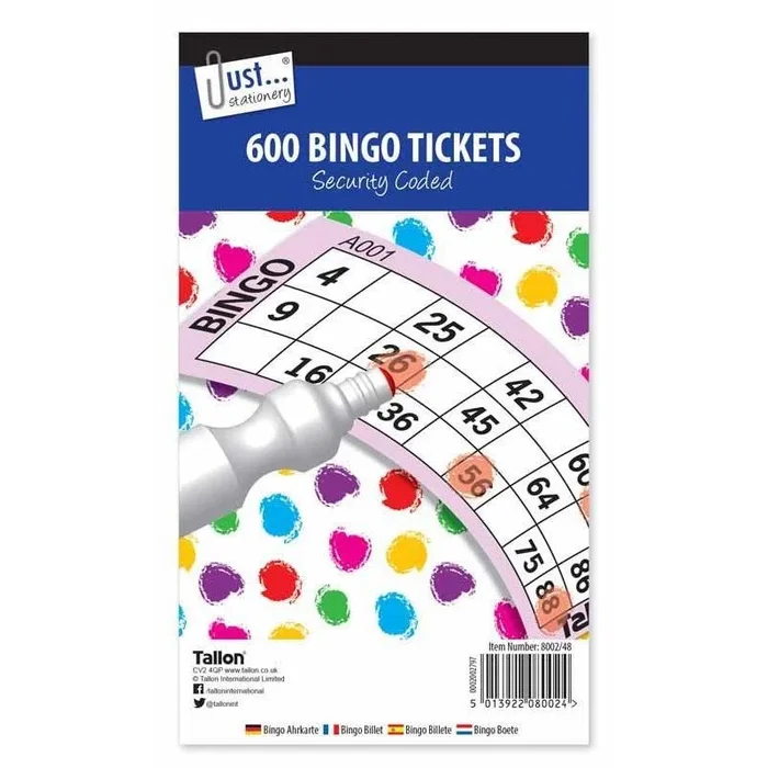 Bingo Jumbo Tickets 600 Pack – Case of 12