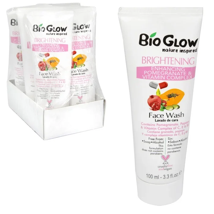 Bio Glow Face Wash Brighting Enhance Pomegranate & Vitamin C – Case of 6