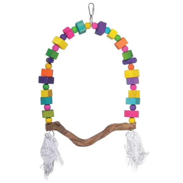 BIRD TOY SWING WACKY WOOD