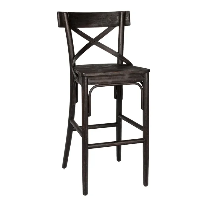 Bistro Distressed Wood Barstool