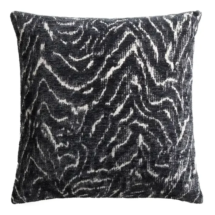 Black and White Zebra Stripe Jacquard Throw Pillow