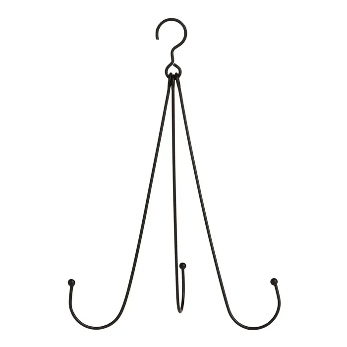 Black Iron Chandelier Style Wreath Hanger