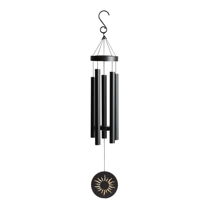Black Metal Solar Wind Chime