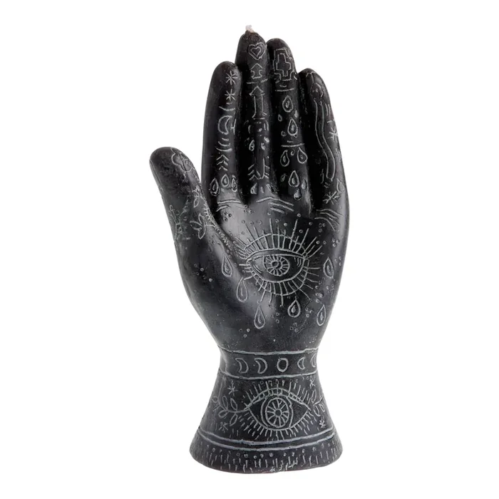Black Tarot Hand All Wax Candle