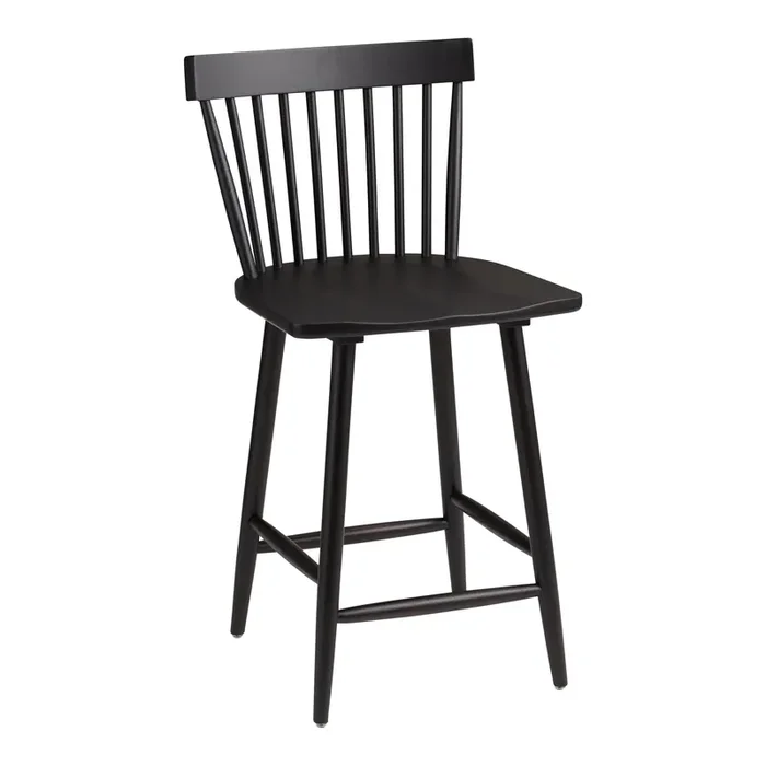 Black Wood Windsor Style Kamron Counter Stool Set of 2