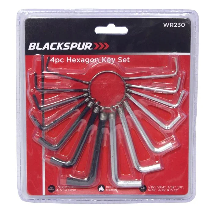Blackspur Hexagon Key Set 14 pack