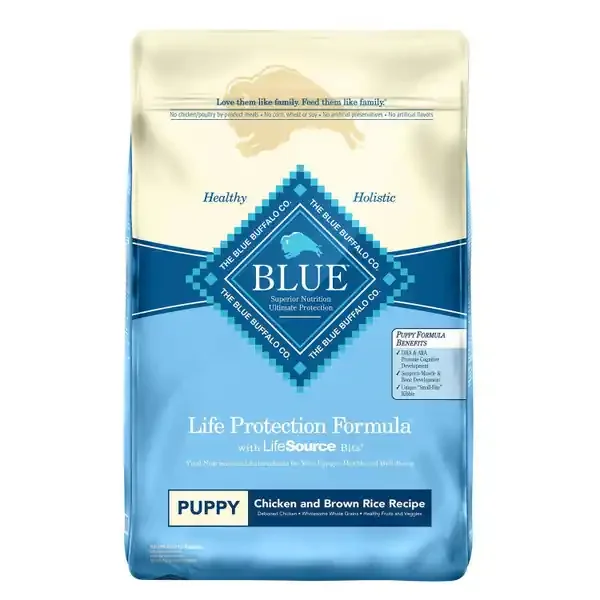 BLUE BUFFALO LIFE PROTECTION FORMULA PUPPY CHICKEN AND BROWN RICE DRY DOG FOOD 30 LB
