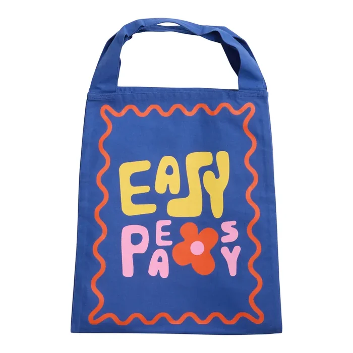Blue Easy Peasy Canvas Tote Bag