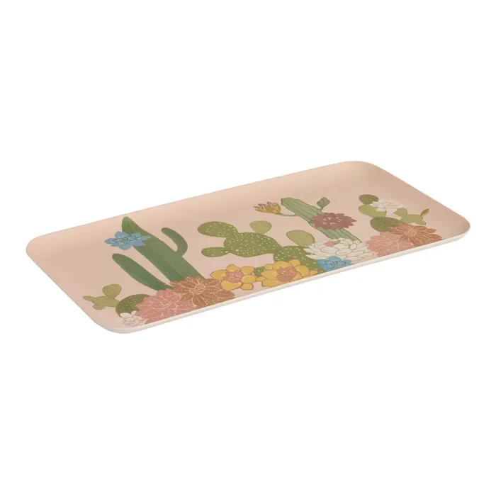 Blush Desert Cacti Melamine Serving Platter