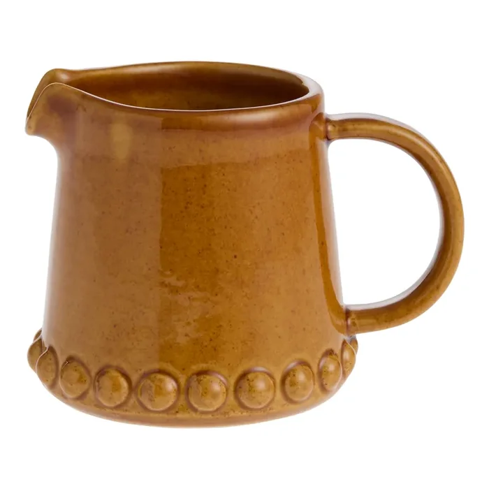 Bobbi Amber Reactive Glaze Beaded Creamer