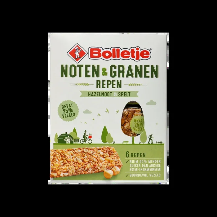 Bolletje Nuts and grain bars with hazelnut and spelt