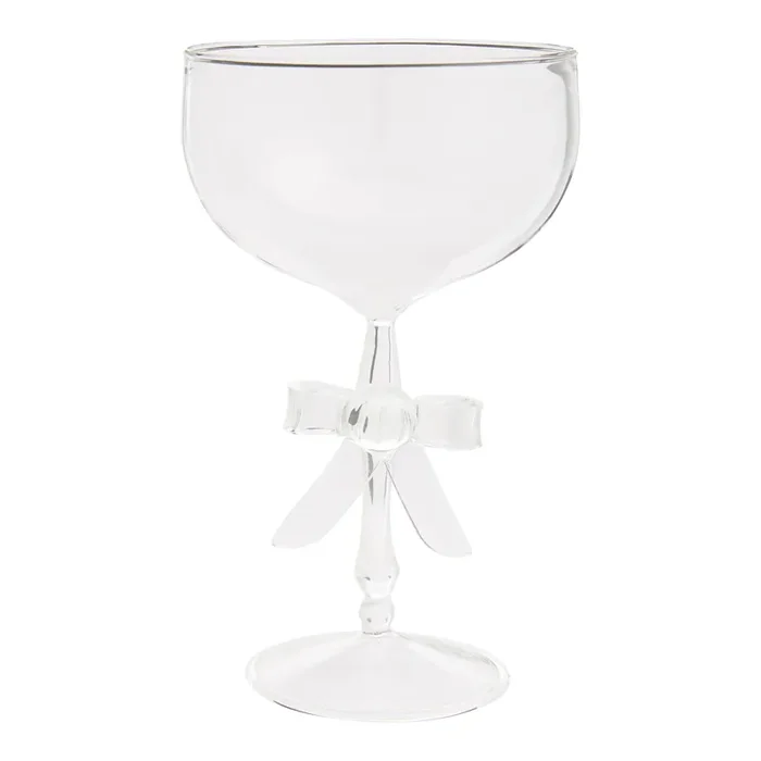 Borosilicate Bow Figural Stem Wine Glass