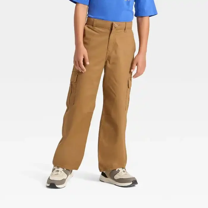 Boys‘ Baggy Cargo Pants – Cat & Jack™ Brown 16