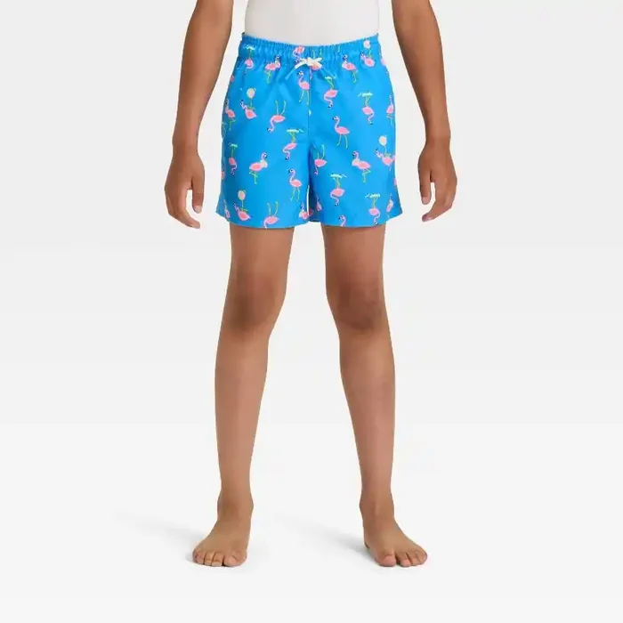 Boys‘ Flamingo Skateboarding Trunks – Cat & Jack™ Blue S