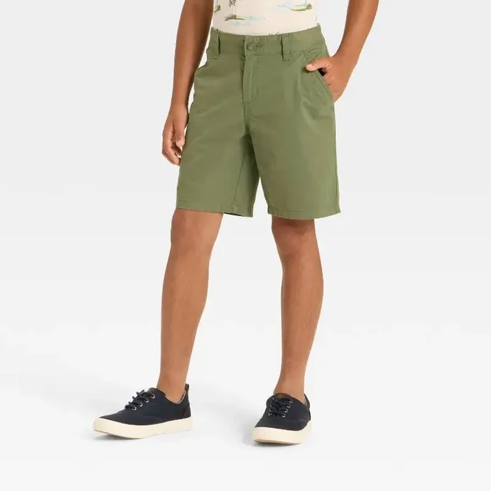 Boys‘ Flat Front ‘At the Knee‘ Chino Shorts – Cat & Jack™ Mint Green 5