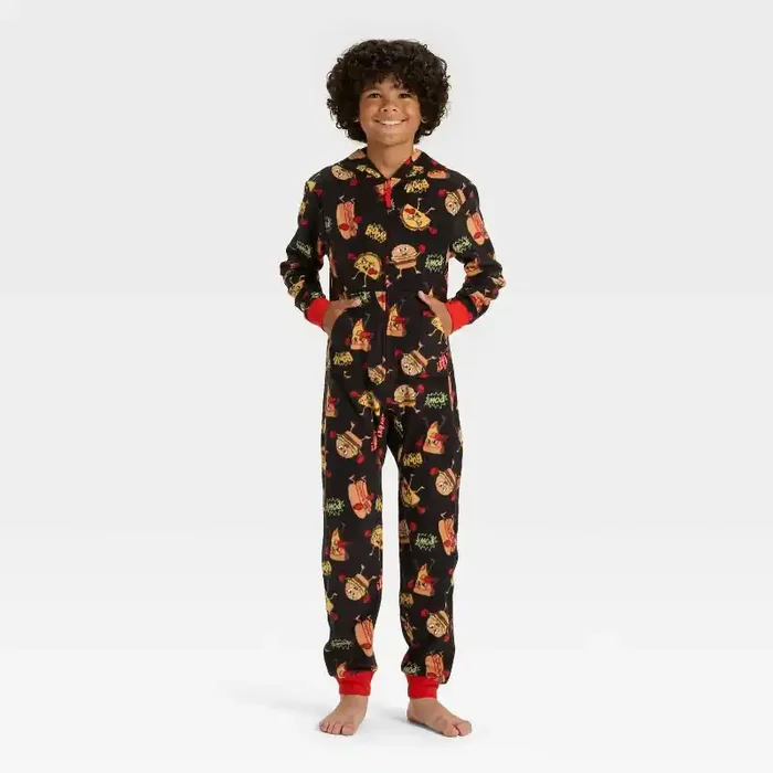 Boys‘ Food Fight Union Suit – Cat & Jack™ Black M