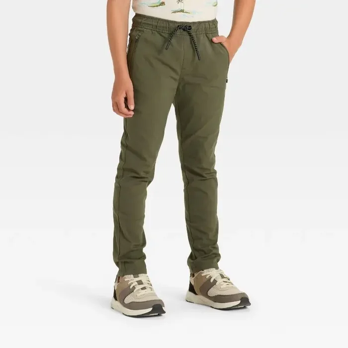 Boys‘ Quick Dry Stretch Pants – Cat & Jack™ Olive Green 8