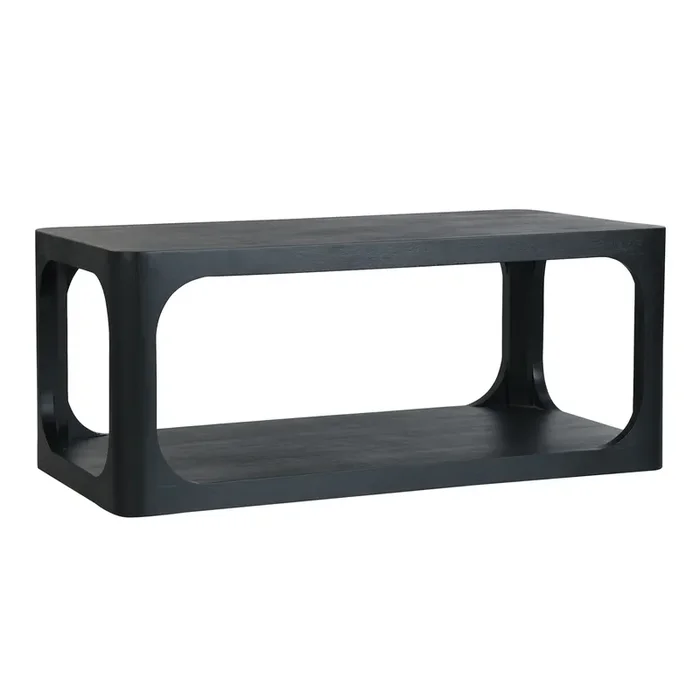 Branyon Wood Coffee Table with Shelf