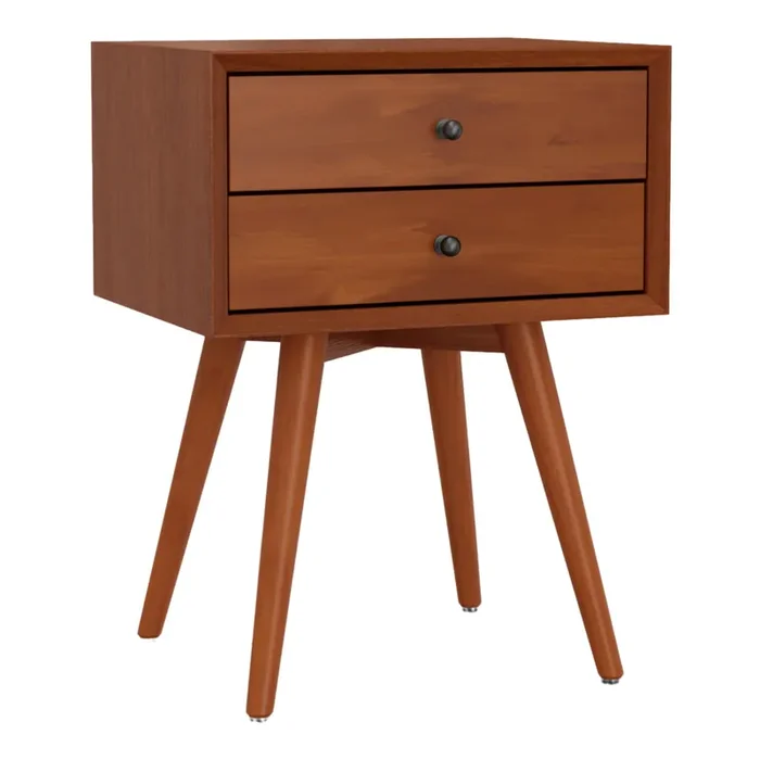Brewton Wood Nightstand with Drawers