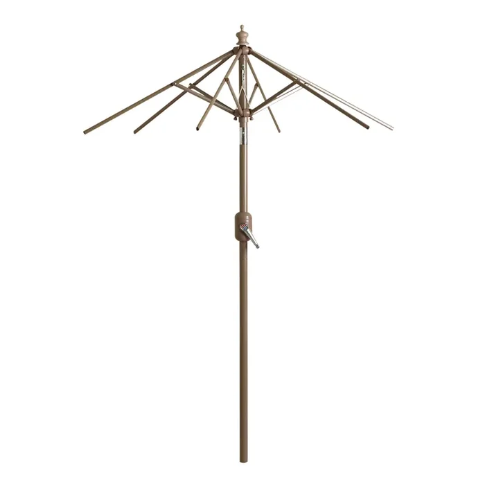 Brown Steel 5 Foot Tilting Patio Umbrella Frame And Pole