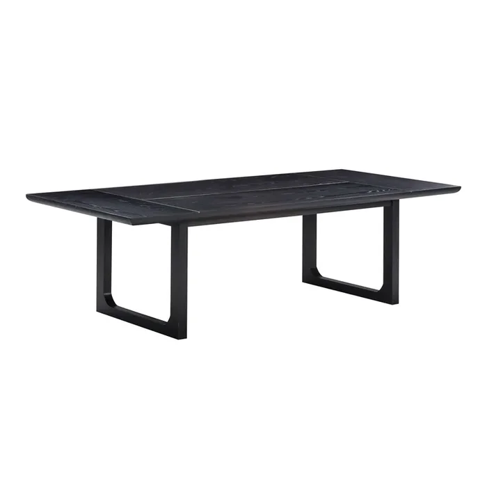 Burman Extra Long Black Wood Dining Table