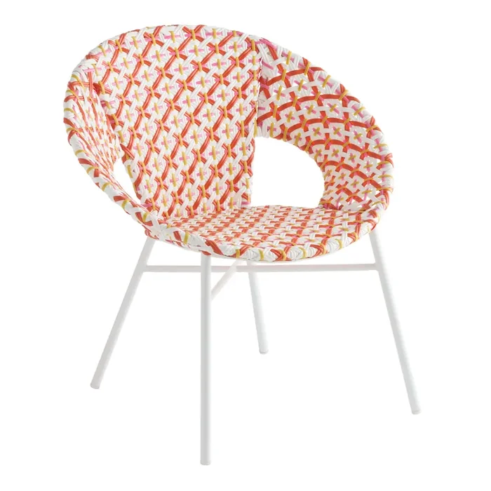 Camden Round All Weather Wicker Patterned Outdoor Chair