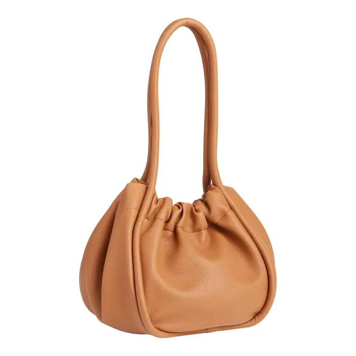 Camel Faux Leather Hobo Bag