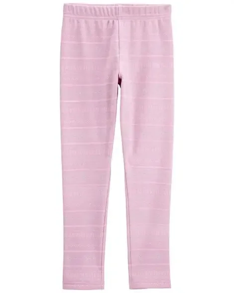 Carters Kid Striped Cozy Fleece Leggings Pink 5