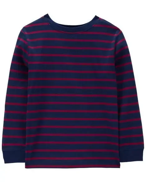 Carters Kid Striped Long-Sleeve Tee Navy/Red M