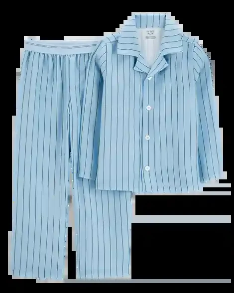 Carters Kid Striped Loose Fit 2-Piece Pajamas Blue 6