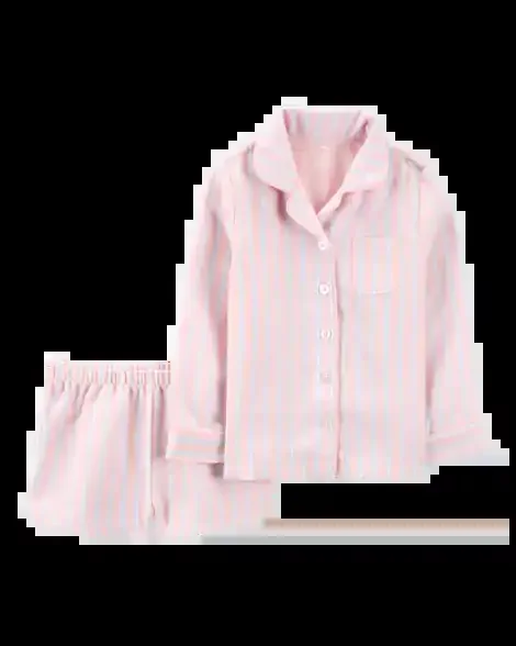 Carters Kid Striped Loose Fit 2-Piece Pajamas Blue/Pink 4