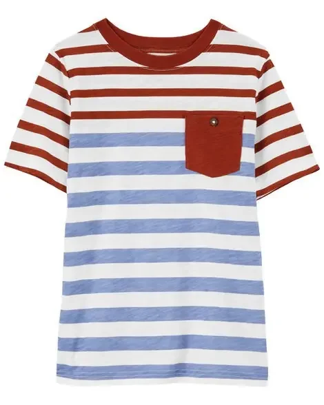 Carters Kid Striped Pocket Tee Multi 12