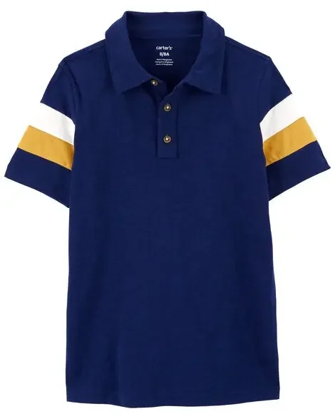 Carters Kid Striped Polo Shirt Navy 8
