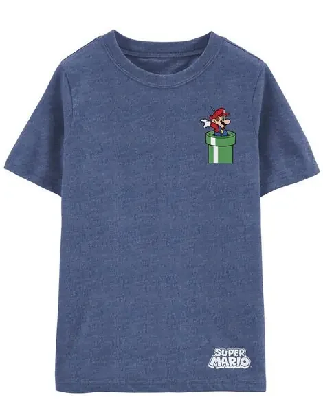 Carters Kid Super Mario Pocket Tee – Navy Blue 6