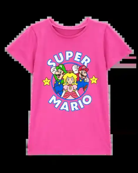 Carters Kid Super Mario Tee Pink 14