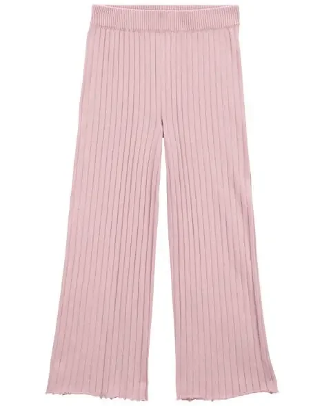 Carters Kid Sweater Knit Pull-On Flare Pants Pink 7