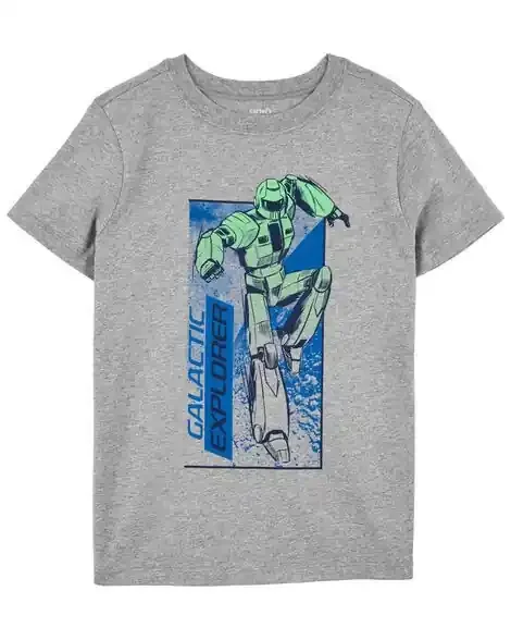 Carters Kid Transformer Graphic Tee Grey XS