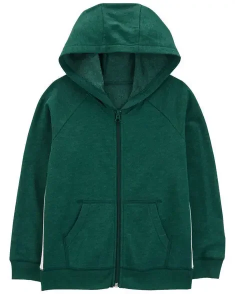 Carters Kid Zip-Up Fleece Hoodie Green 12